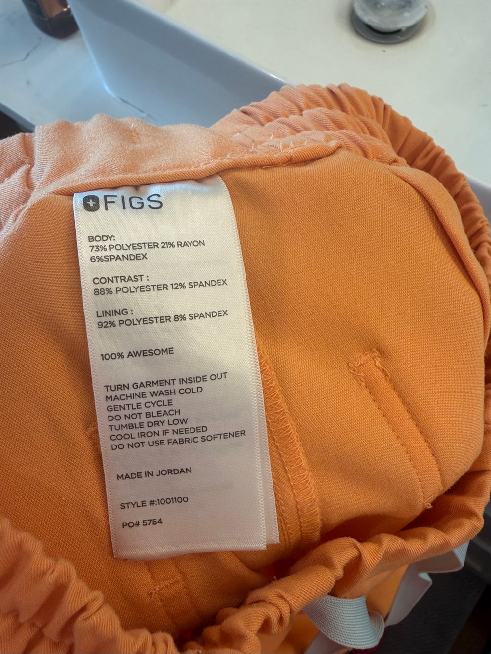 Figs Shaka Orange Uman Joggers - Picture 2 of 3